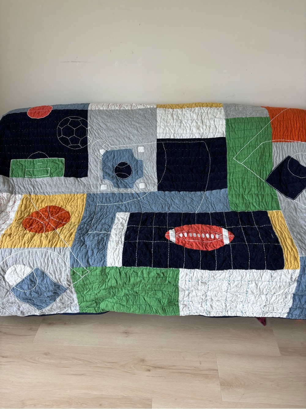 Pottery Barn Kids patchwork Sports Quilt